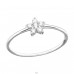 Flower - 925 Sterling Silver Rings With Zirconia Stones A4S42109