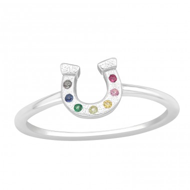 Horseshoe - 925 Sterling Silver Rings with stones A4S43598