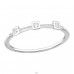 Three squares with zirconia inside - 925 Sterling Silver Rings With Stones A4S43853