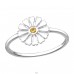 Flower with yellow Zirconia - 925 Sterling Silver Rings With Stones A4S43856