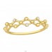 Golden Patterned with zirconia - 925 Sterling Silver Rings With Stones A4S44012