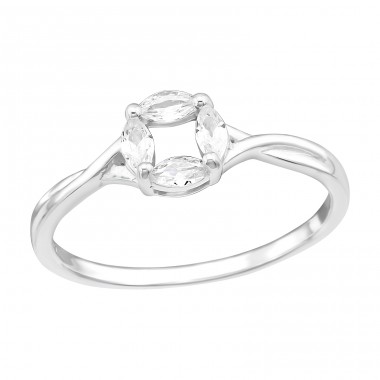 Four marquise Zirconia - 925 Sterling Silver Rings With Stones A4S44922