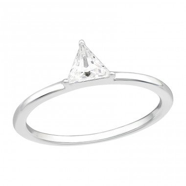 Triangle zirconia - 925 Sterling Silver Rings With Stones A4S44923