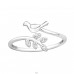 Dove & Olive branch - 925 Sterling Silver Rings With Stones A4S45953