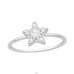 Star with Zirconia - 925 Sterling Silver Rings With Stones A4S46164