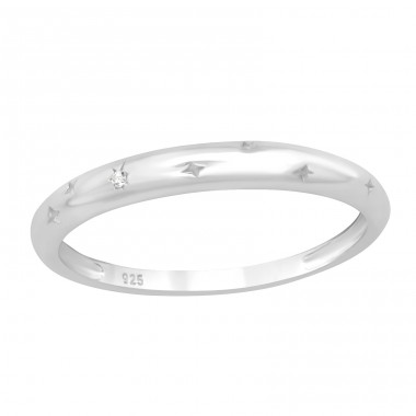 Mini Stars - 925 Sterling Silver Rings With Stones A4S46165