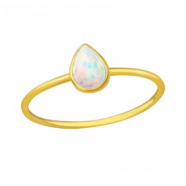 Pear Shaped Ring  - 925 Sterling Silver Rings With Stones A4S46648