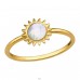 Goldene Sonne - 925Er Silber Ringe Mit Steinen A4S47671
