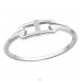 Buckle Inspired with Zirconia - 925 Sterling Silver Rings With Stones A4S50091