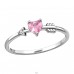 Heart And Arrow with Zircon - 925 Sterling Silver Rings With Stones A4S50180
