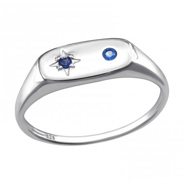 Starburst with Zircon - 925 Sterling Silver Rings With Stones A4S50181