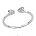 Doua inimi cu Zirconiu - Argint 925 Inele Cu Pietre A4S51002