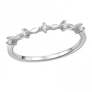 Marquise-alakú levél cirkóniával - 925 Ezüst  Köves Gyűrűk A4S51039