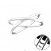 Crossed - 925 Sterling Silver Midi Rings A4S19927