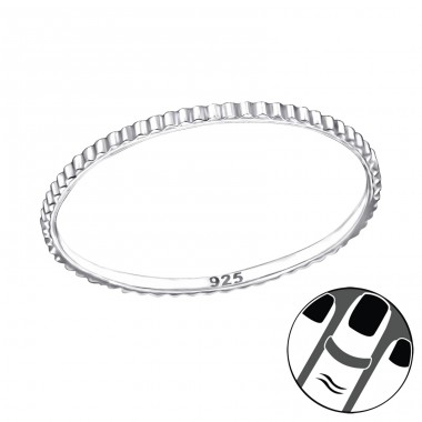 Barázdás - 925 Ezüst Midi gyűrűk A4S23783