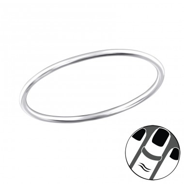 0.8Mm Sáv - 925 ezüst Midi gyűrűk A4S32483