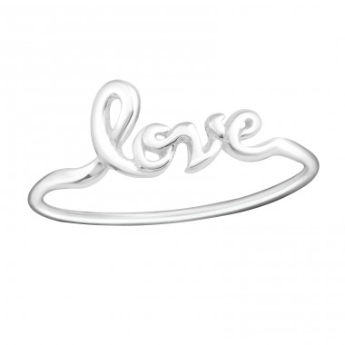 Love Lettering - 925 Sterling Silver Basic Rings A4S15383