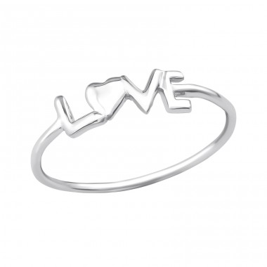 Love - 925 Sterling Silver Basic Rings A4S20774