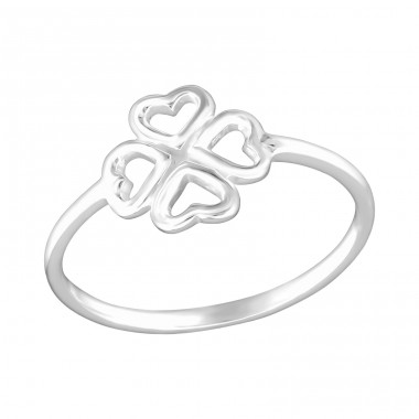 Lucky Clover - 925 Sterling Silver Basic Rings A4S26174