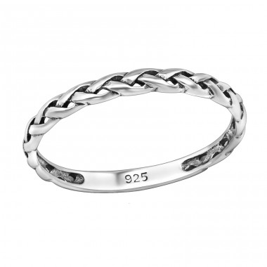 Braided - 925 Sterling Silver Basic Rings A4S30344