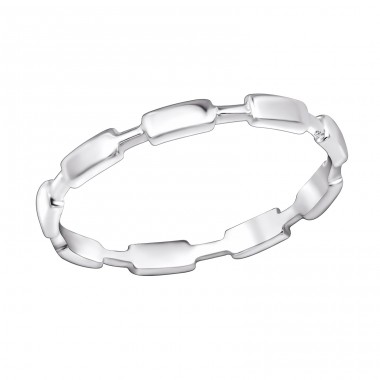 Strieborné Geometrické Kolo - Striebro 925 Prstene bez kameňov A4S30354