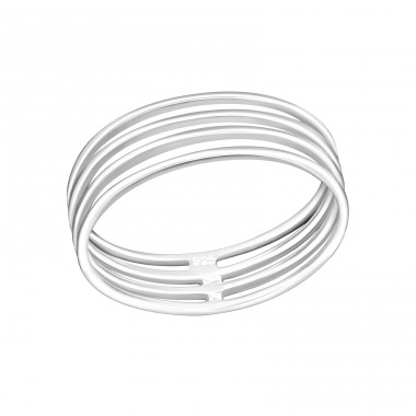 Silbernes stapelbares Fahrrad - 925er Silber Basic Ringe A4S30510