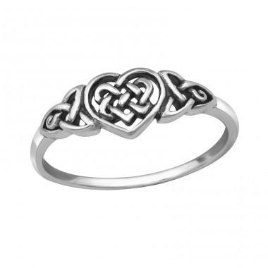 Celtic Heart - 925 Sterling Silver Basic Rings A4S32290