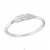 Feather - 925 Sterling Silver Basic Rings A4S38130