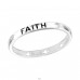 Strieborný Faith nápis - Striebro 925 Prstene bez kameňov A4S3857