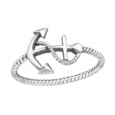 Anker - 925er Silber Basic Ringe A4S38982