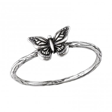 Butterfly - 925 Sterling Silver Basic Rings A4S40066