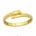 Hammered open gold plated - 925 Sterling Silver Basic Rings A4S40270