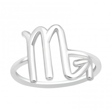 Znak Zodiaku Skorpion - Srebro Próby 925 Srebrne Pierścionki A4S40626