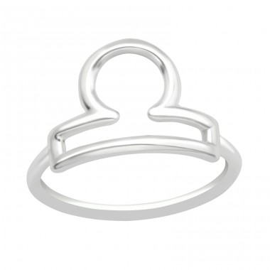 Libra Zodiac Sign - 925 Sterling Silver Basic Rings A4S40633