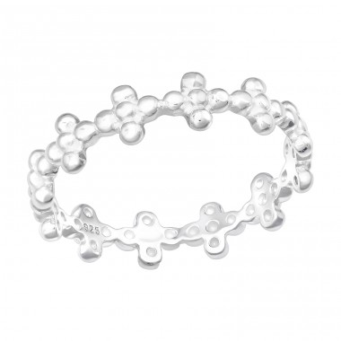 Flower - 925 Sterling Silver Basic Rings A4S41050
