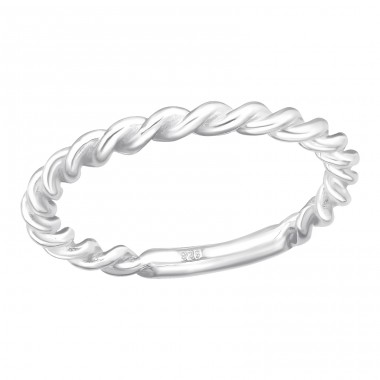 Rope - 925 Sterling Silver Basic Rings A4S41426