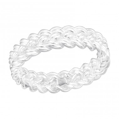Braided - 925 Sterling Silver Basic Rings A4S41442
