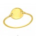 Golden round plate - 925 Sterling Silver Basic Rings A4S41650