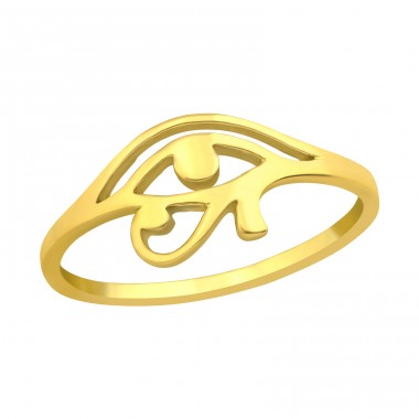 Golden Eye Of Horus - 925 Sterling Silver Basic Rings A4S41727