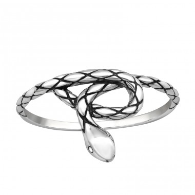 Snake ring oxidized - 925 Sterling Silver Basic Rings A4S44130