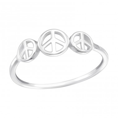 Peace - 925 Sterling Silver Basic Rings A4S44849