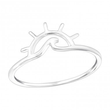 Wave - 925 Sterling Silver Basic Rings A4S44851
