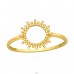 Golden Sun - 925 Sterling Silver Basic Rings A4S45019