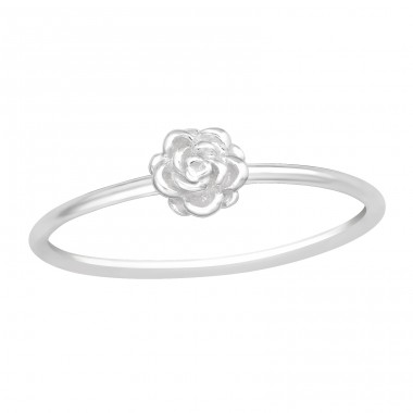 Rose - 925 Sterling Silver Basic Rings A4S45026