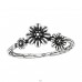 Three Flowers vintage - 925 Sterling Silver Basic Rings A4S45234