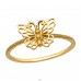 Golden Butterfly - 925 Sterling Silver Basic Rings A4S45288