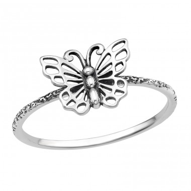 Vintage Butterfly - 925 Sterling Silver Basic Rings A4S45289