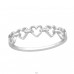 Heart linked together - 925 Sterling Silver Basic Rings A4S45951