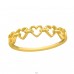 Golden Hearts - 925 Sterling Silver Basic Rings A4S45952