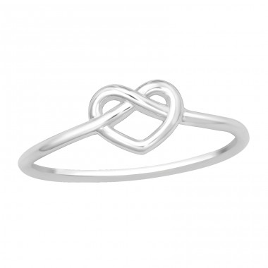 Heart Knot - 925 Sterling Silver Basic Rings A4S46313